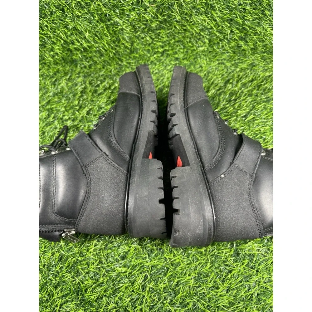 Milwaukee Mototcycle Boots Men's Size 9 Black  Side Zip